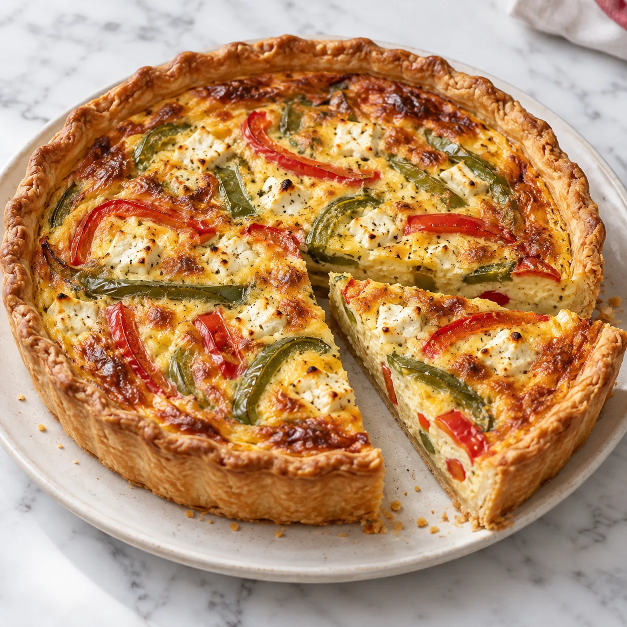 Quiche (Poivron, Feta)