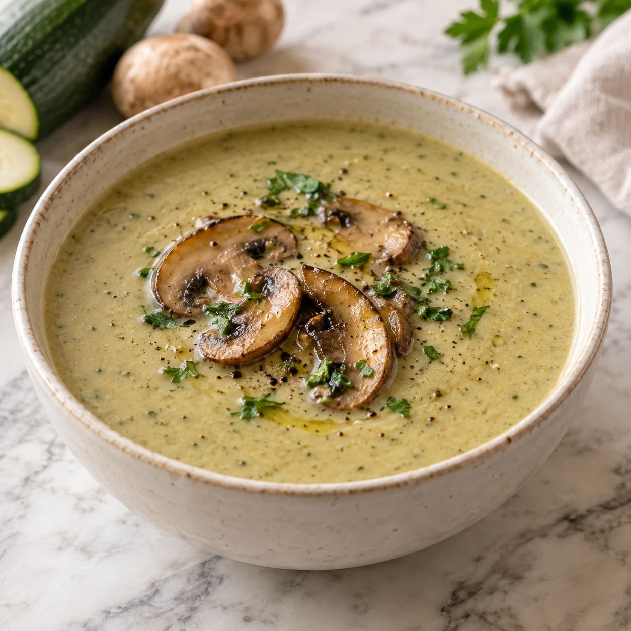Velouté (Courgettes, Champignons)