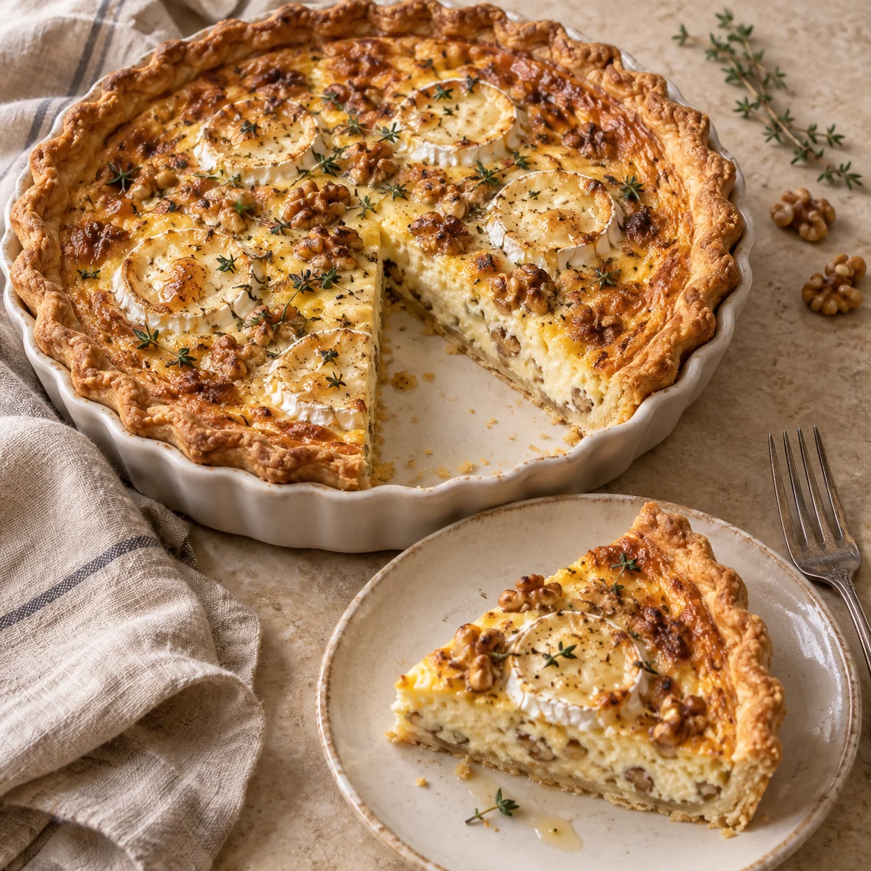 Quiche (Chèvre, Miel)